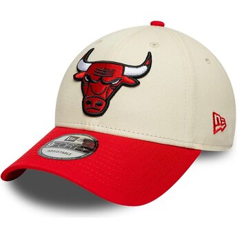 Kapa zaobljena bež podesiv 9FORTY Colour Block Chicago Bulls NBA New Era