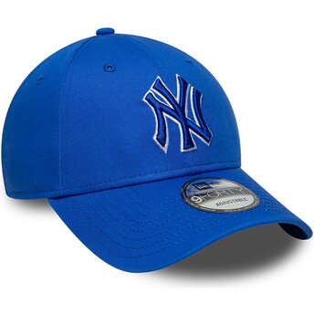 Kapa zaobljena plava podesiv 9FORTY Team Outline New York Yankees MLB New Era