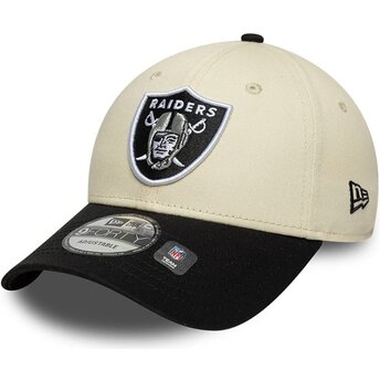 Kapa zaobljena bež podesiv 9FORTY Colour Block Las Vegas Raiders NFL New Era