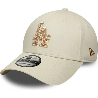Kapa zaobljena bež podesiv 9FORTY Faux Pony Infill Los Angeles Dodgers MLB New Era