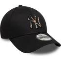 kapa-zaobljena-crna-podesiv-9forty-faux-pony-infill-new-york-yankees-mlb-new-era