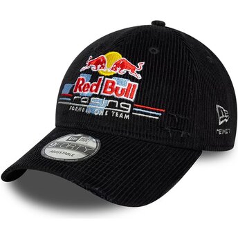 Kapa zaobljena crna podesiv 9FORTY Distressed Cord Red Bull Racing Formula 1 New Era
