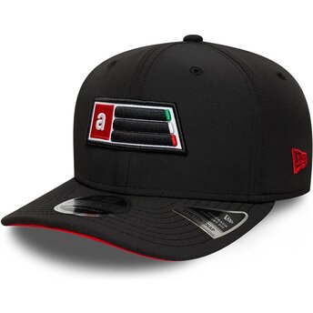 Kapa zaobljena crna snapback 9SEVENTY Stretch Snap Patch Aprilia Piaggio New Era