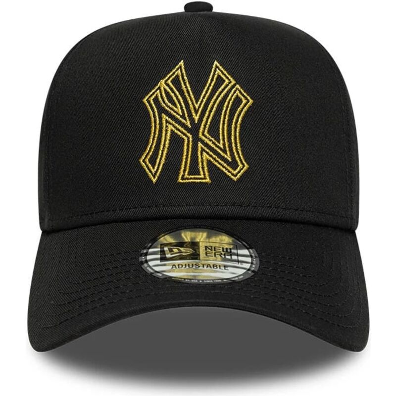 kapa-zaobljena-crna-snapback-dorado-e-frame-metallic-outline-new-york-yankees-mlb-new-era