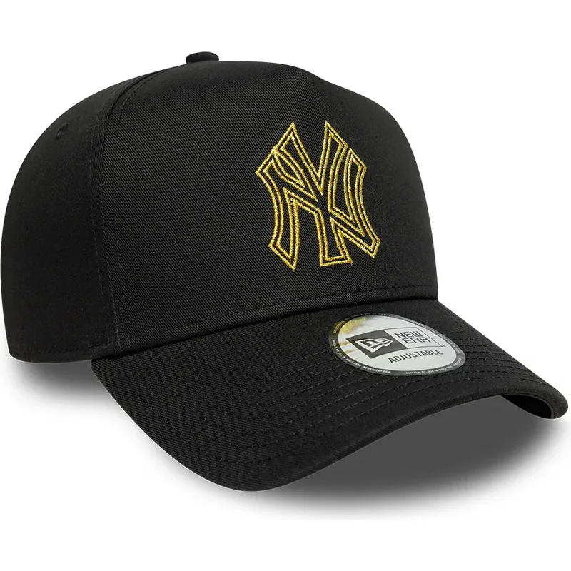 kapa-zaobljena-crna-snapback-dorado-e-frame-metallic-outline-new-york-yankees-mlb-new-era