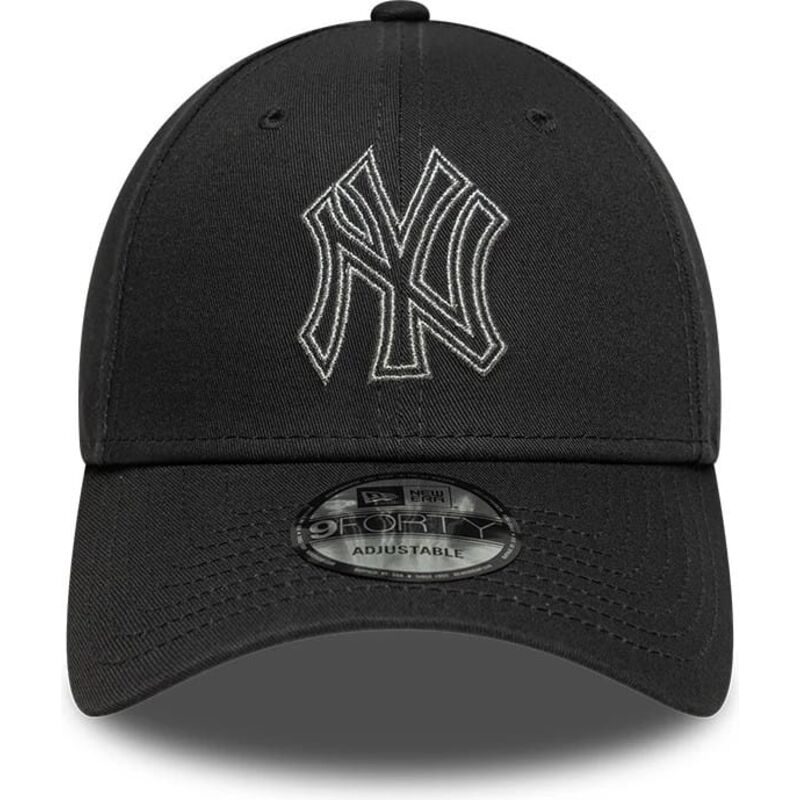kapa-zaobljena-siva-podesiv-9forty-metallic-outline-new-york-yankees-mlb-new-era
