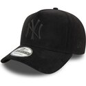 kapa-zaobljena-crna-snapback-e-frame-faux-suede-new-york-yankees-mlb-new-era