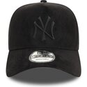 kapa-zaobljena-crna-snapback-e-frame-faux-suede-new-york-yankees-mlb-new-era