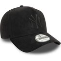 kapa-zaobljena-crna-snapback-e-frame-faux-suede-new-york-yankees-mlb-new-era