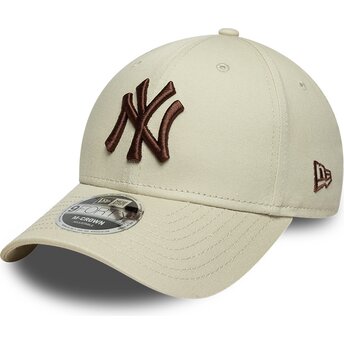 Kapa zaobljena bež snapback 9FORTY M-Crown New York Yankees MLB New Era