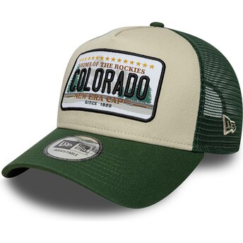 Kapa zaobljena zelena snapback A Frame License Plate Colorado New Era