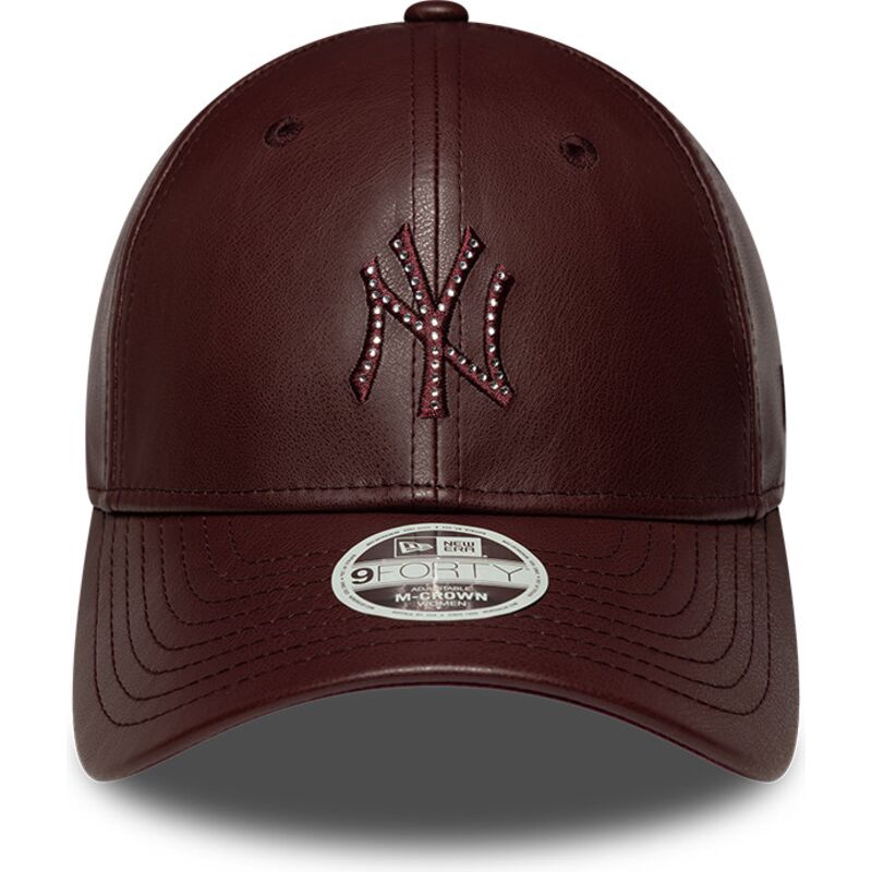 kapa-zaobljena-smeda-snapback-9forty-m-crown-pu-diamante-new-york-yankees-mlb-new-era