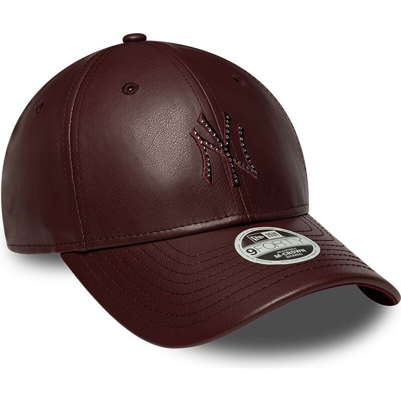 kapa-zaobljena-smeda-snapback-9forty-m-crown-pu-diamante-new-york-yankees-mlb-new-era