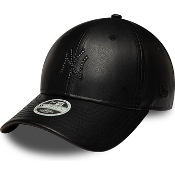 Kapa zaobljena crna snapback 9FORTY M-Crown PU Diamante New York Yankees MLB New Era
