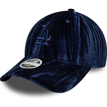 Kapa zaobljena mornarsko plava podesiv 9TWENTY Velour Los Angeles Dodgers MLB New Era