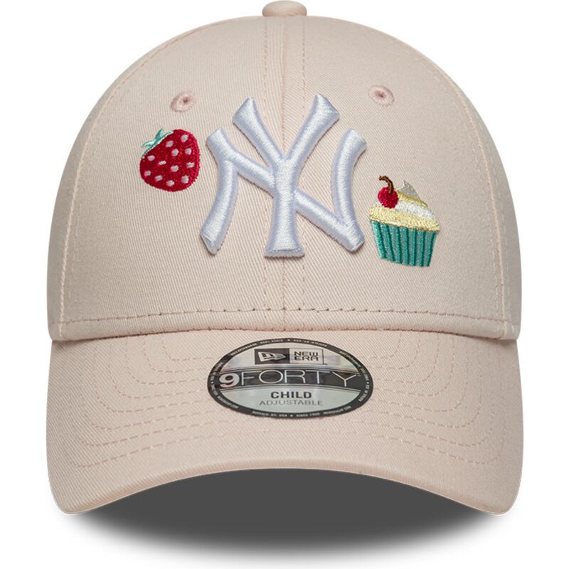 kapa-zaobljena-ruzicasta-podesiv-za-djecu-9forty-food-icon-cupcake-new-york-yankees-mlb-new-era
