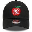 kapa-zaobljena-crna-podesiv-za-djecu-9forty-fruit-icon-apple-new-york-yankees-mlb-new-era