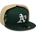 kapa-ravna-zelena-prilagodena-59fifty-dogear-world-series-oakland-athletics-mlb-new-era