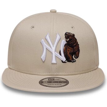 Kapa ravna bež snapback 9FIFTY Outdoor Icon New York Yankees MLB New Era