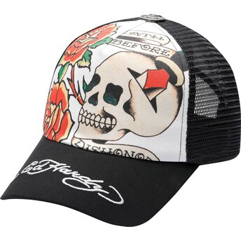 Kapa zaobljena crna snapback Before Dishonor Ed Hardy