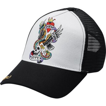 Kapa zaobljena crna snapback Nyc Ed Hardy