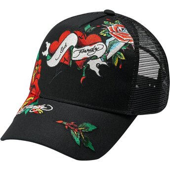 Kapa zaobljena crna snapback Love Ed Ed Hardy