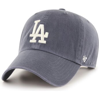 Kapa zaobljena siva podesiv Clean Up Vintage Navy Los Angeles Dodgers MLB 47 Brand