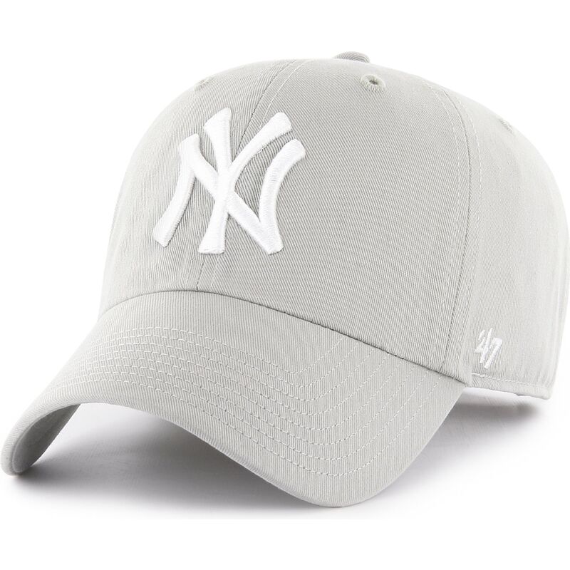 kapa-zaobljena-siva-podesiv-clean-up-no-loop-label-new-york-yankees-mlb-47-brand