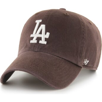 Kapa zaobljena smeđa podesiv Clean Up No Loop Label Los Angeles Dodgers MLB 47 Brand