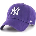 kapa-zaobljena-ljubicasta-podesiv-clean-up-no-loop-label-new-york-yankees-mlb-47-brand