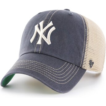 Kapa zaobljena siva snapback Clean Up Trawler Vintage Navy New York Yankees MLB 47 Brand
