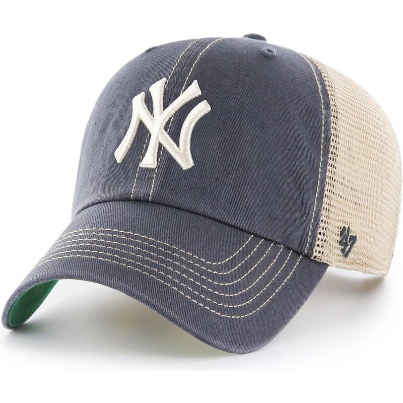 kapa-zaobljena-siva-snapback-clean-up-trawler-vintage-navy-new-york-yankees-mlb-47-brand