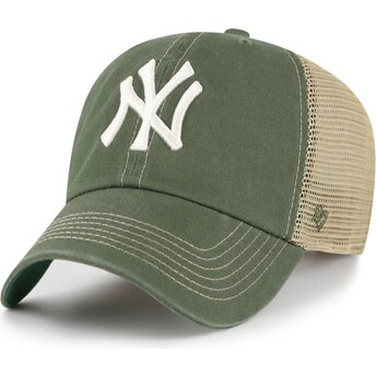 Kapa zaobljena zelena snapback Clean Up Trawler New York Yankees MLB 47 Brand
