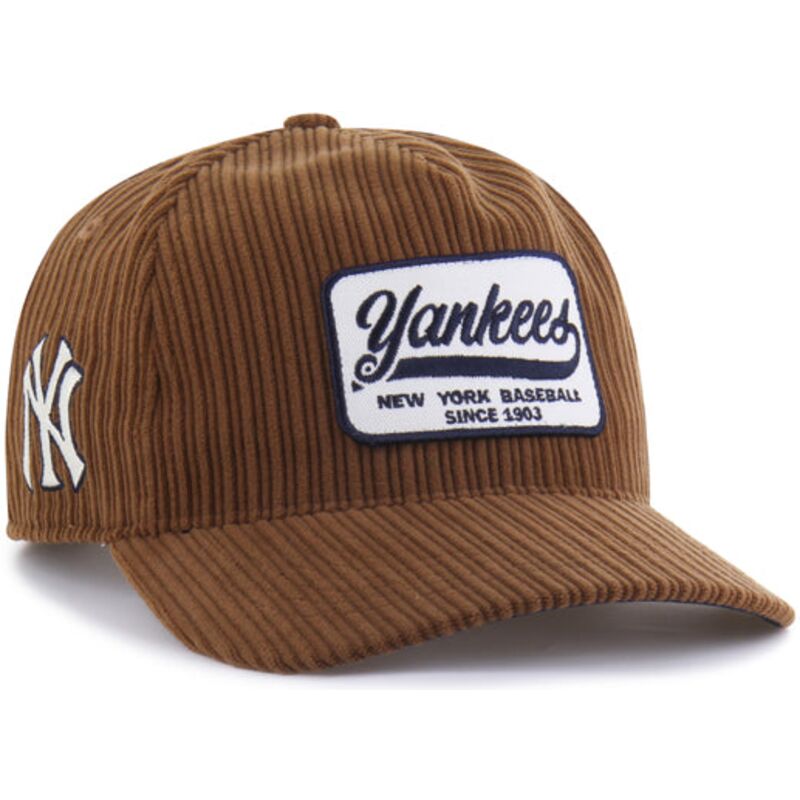 kapa-zaobljena-smeda-snapback-hitch-rf-cord-patch-new-york-yankees-mlb-47-brand