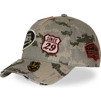 Kapa zaobljena maskirni snapback KAMO03 Von Dutch
