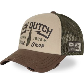 Kapa zaobljena smeđa snapback CREW40 Von Dutch
