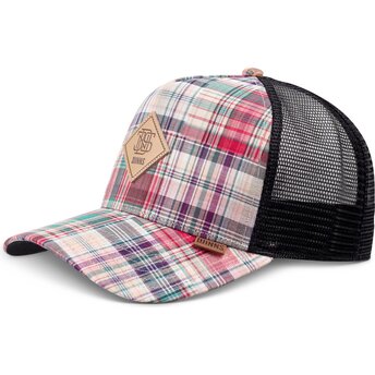 Kapa zaobljena višebojno snapback HFT Patch Check Red Djinns