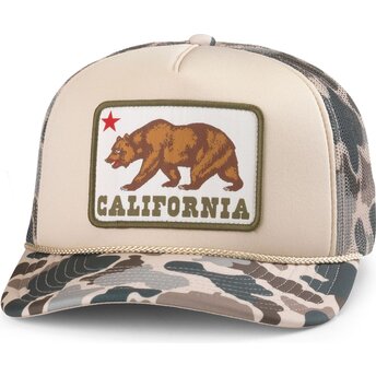 Kapa zaobljena maskirni snapback Mallard Foamy California Bear American Needle