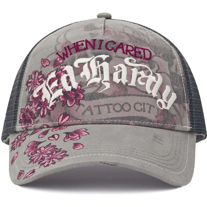 kapa-zaobljena-siva-snapback-floral-tattoo-city-vintage-wash-ed-hardy