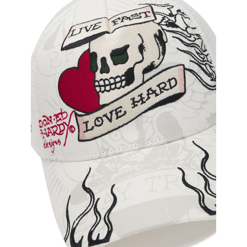 kapa-zaobljena-bijela-snapback-live-fast-love-hard-ed-hardy