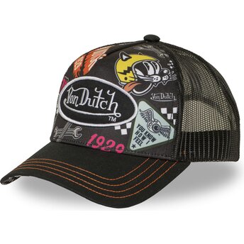 Kapa zaobljena crna snapback SUBL19 Von Dutch