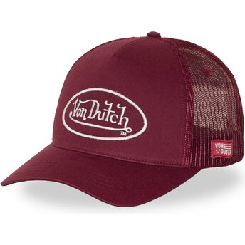 Kapa zaobljena crvena snapback LOF B54 Von Dutch