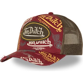 Kapa zaobljena crvena snapback CAFE13 Von Dutch