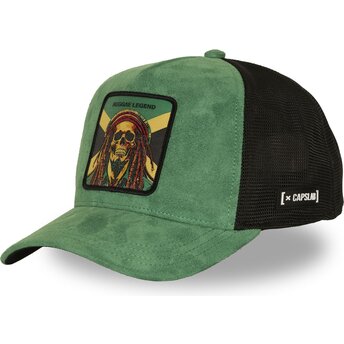 Kapa zaobljena zelena snapback Reggae Legend STA1 REG Bob Marley Slavne osobe Capslab