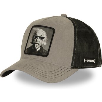 Kapa zaobljena siva snapback Thug Life ART1 THUG Albert Einstein Slavne osobe Capslab