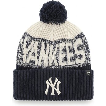 Kapa pompom mornarsko plava Bone Chill Cuff Knit New York Yankees MLB 47 Brand