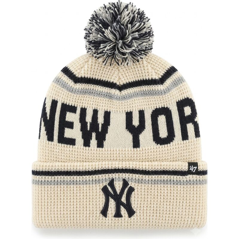 kapa-pompom-krem-quattrle-cuff-knit-new-york-yankees-mlb-47-brand kapa-pompom-krem-quattrle-cuff-knit-new-york-yankees-mlb-47-brand