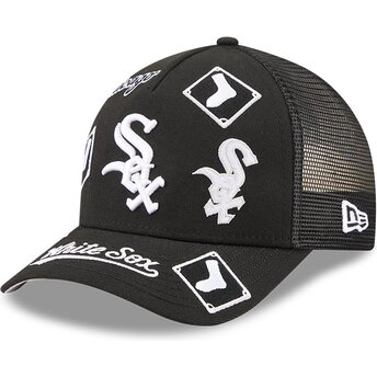 Kapa zaobljena crna snapback 9FORTY M-Crown A Frame All Over Chicago White Sox MLB New Era