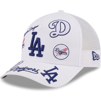 Kapa zaobljena bijela snapback 9FORTY M-Crown A Frame All Over Los Angeles Dodgers MLB New Era