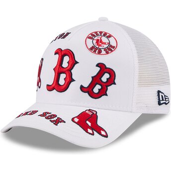 Kapa zaobljena bijela snapback 9FORTY M-Crown A Frame All Over Boston Red Sox MLB New Era